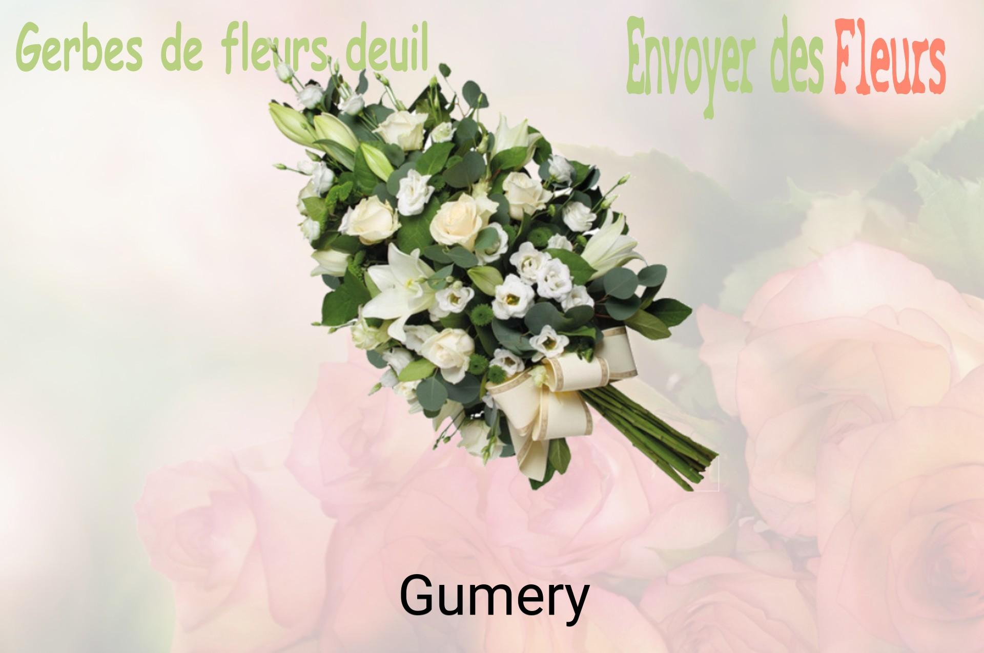 Gerbe de fleurs de deuil livrée à Gumery